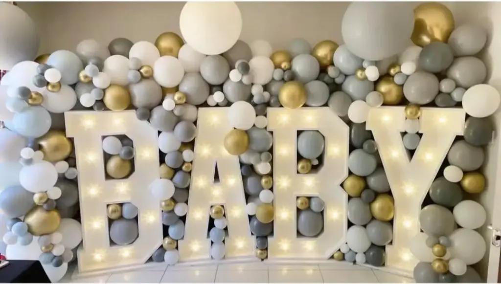 Lettre BABY lumineux 120 cm
