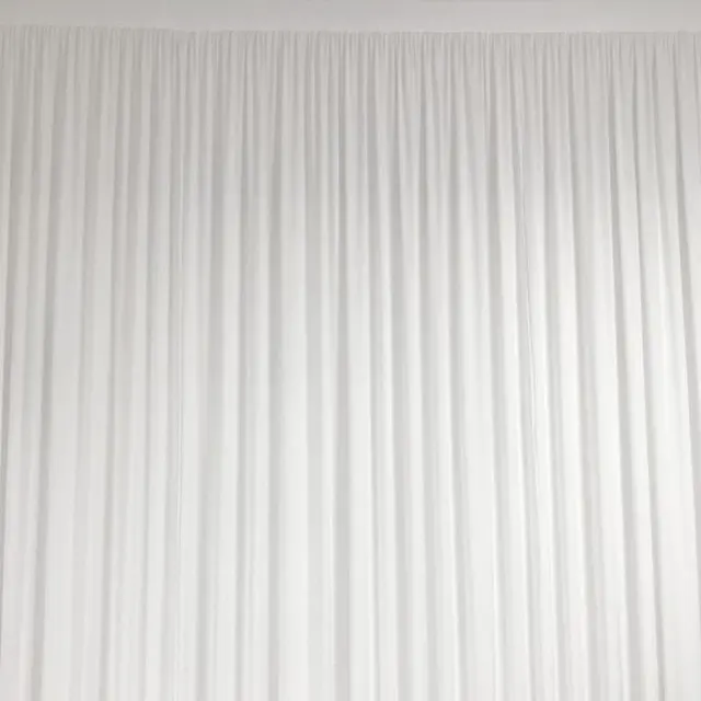 Rideau en lycra plissé Blanc