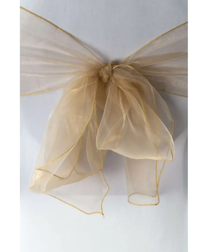 Noeud de chaise Organza or