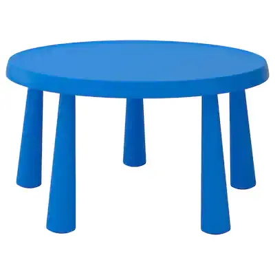 Table ronde enfant bleu