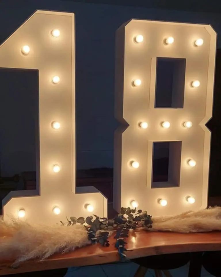 Chiffres lumineux 120cm