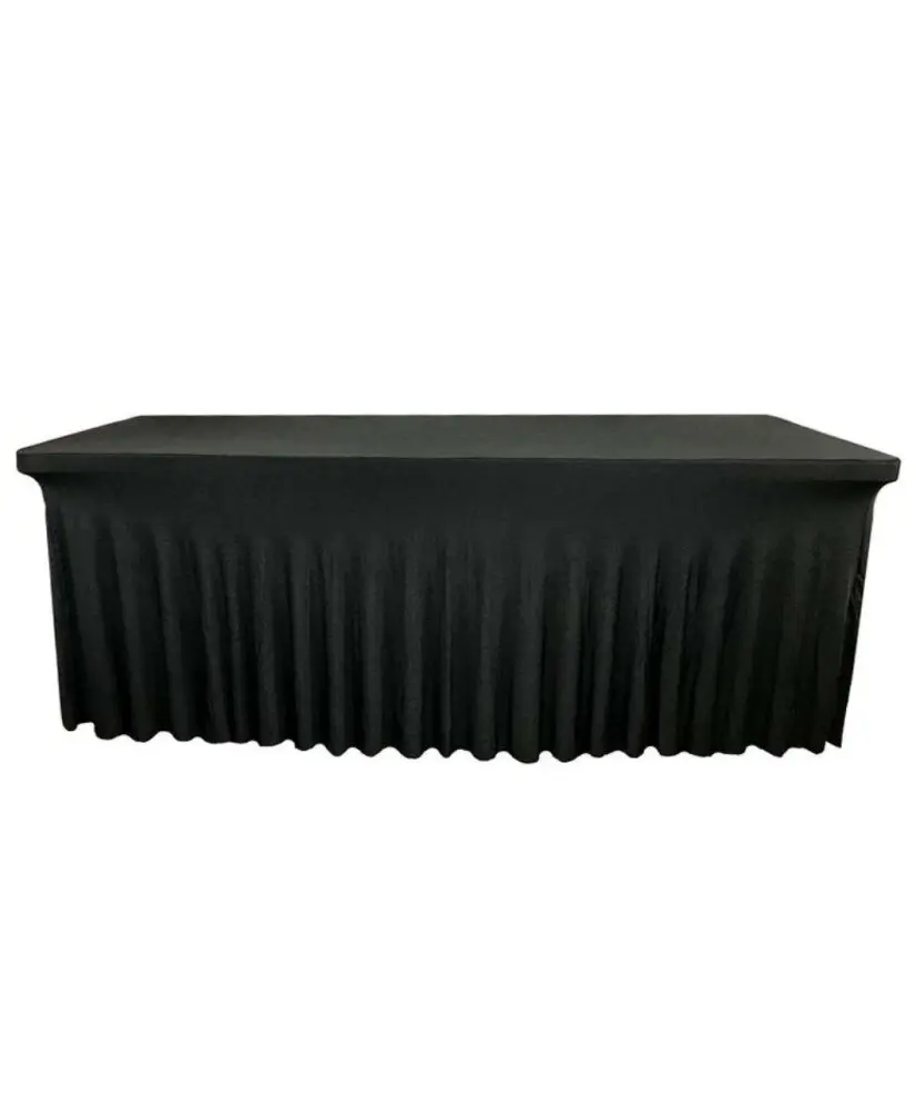 Nappe lycra juponnée rectangle 