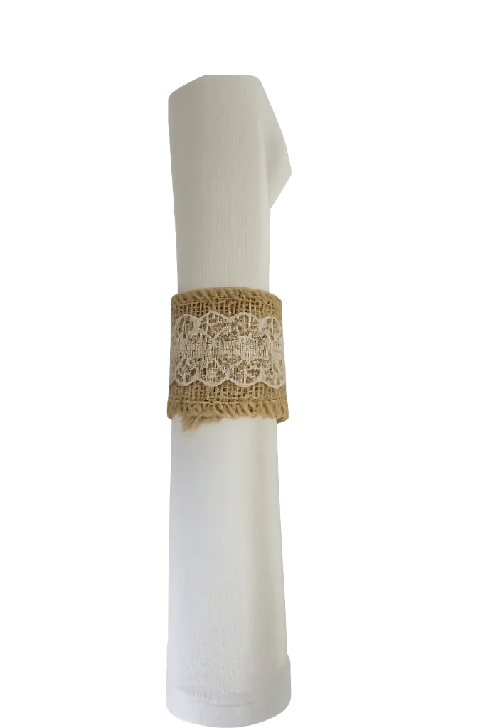 Noeud de serviette en toile de jute