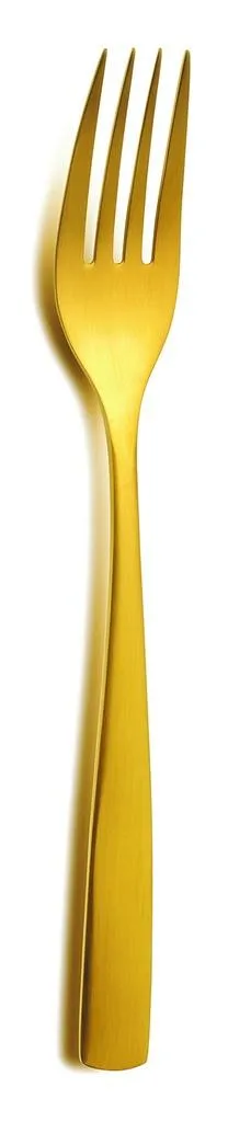 Fourchette de table dorée